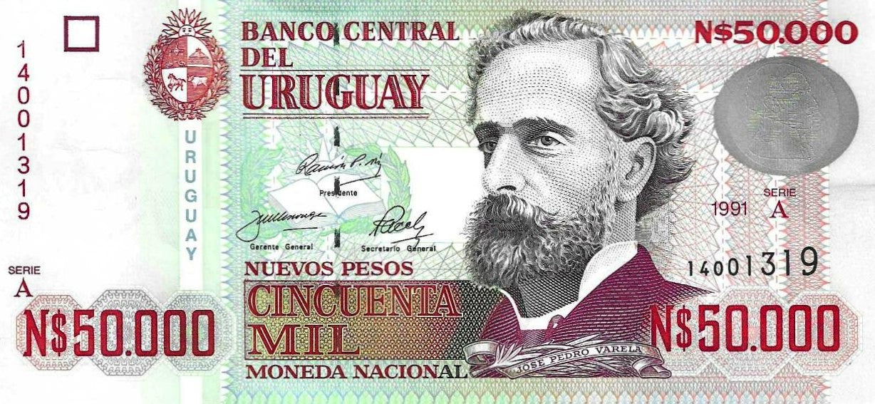 Uruguai - 50000 Novos Pesos 1991 (# 70b)