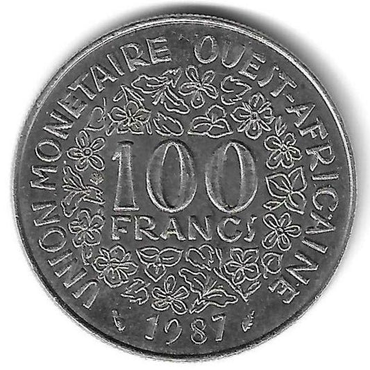 West African States - 100 Francos 1987 (Km# 4)