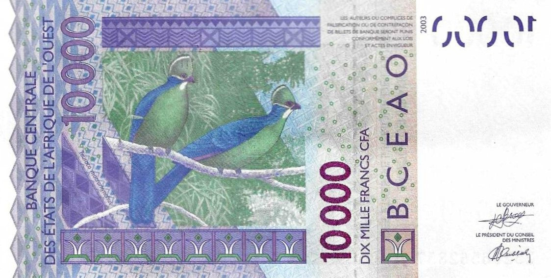 Costa Marfim - 10000 Francos 2025 (# 118Ay)