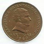 Uruguai - 5 Centesimos 1960 (Km# 38)