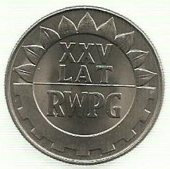 Polonia - 20 Zlotych 1974 (Km# 70) Aniv. Concon