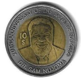 Namibia - 10 Dolares 2010 (Km# 21) 20º Anivº Banco da Namibia