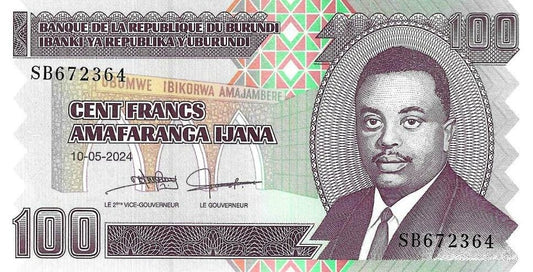Burundi - 100 Francos 2024 (# 44c)