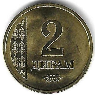 Tajiquistao - 2 Dirhams 2011 (Km# 36)