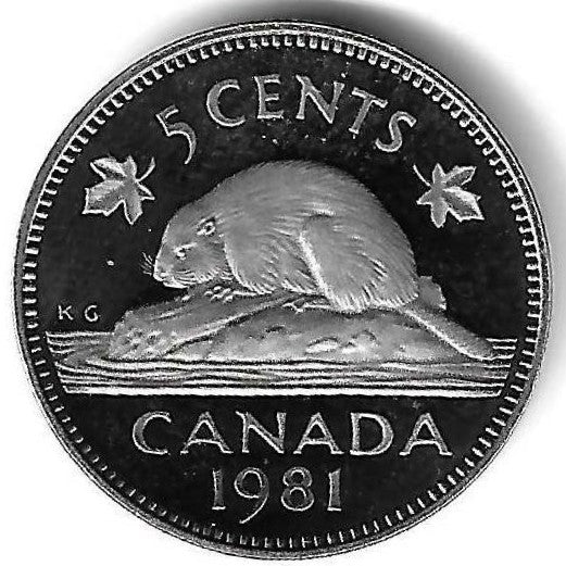 Canadá - 5 Centimos 1981 (Km# 60.2)