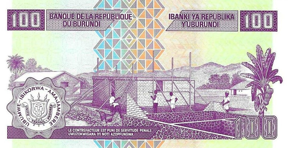 Burundi - 100 Francos 2024 (# 44c)