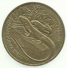 Polonia - 2 Zlote 2009 (Km# 678) Green Lizard