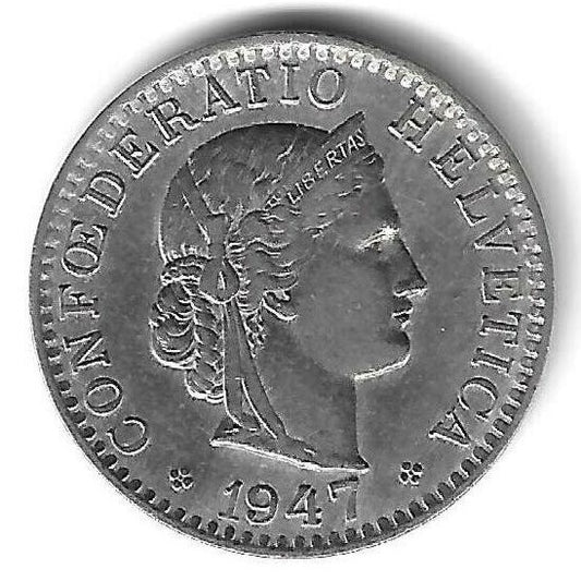 Suiça - 20 Rappen 1947 (Km# 29a)