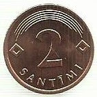 Letónia - 2 Santimi 2009 (Km# 21)
