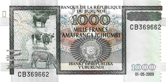 Burundi - 1000 Francos 2009 (# 46)