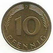 Alemanha - 10 Pfennig 1991 (D)(Km# 108)