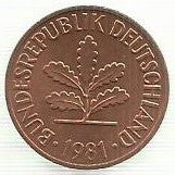 Alemanha - 2 Pfennig 1981 (G)(Km# 106a)