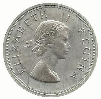 Africa Sul - 5 Shillings 1958 (Km# 52)