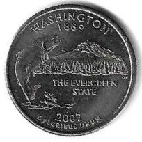 USA - 25 Cents 2007 (Km# 398) Washington