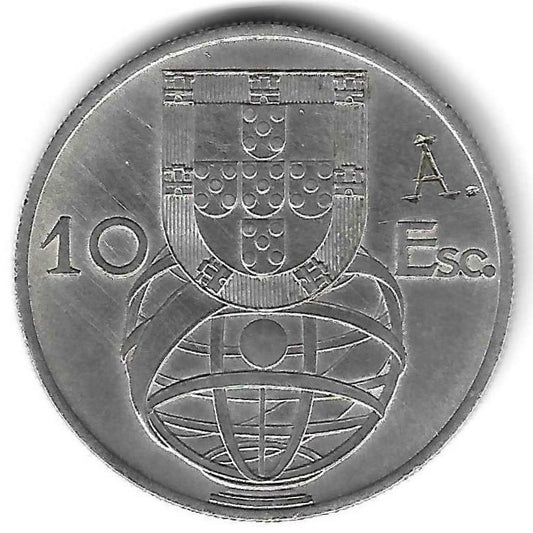 Portugal - 10$00 1954 (Km# 586)
