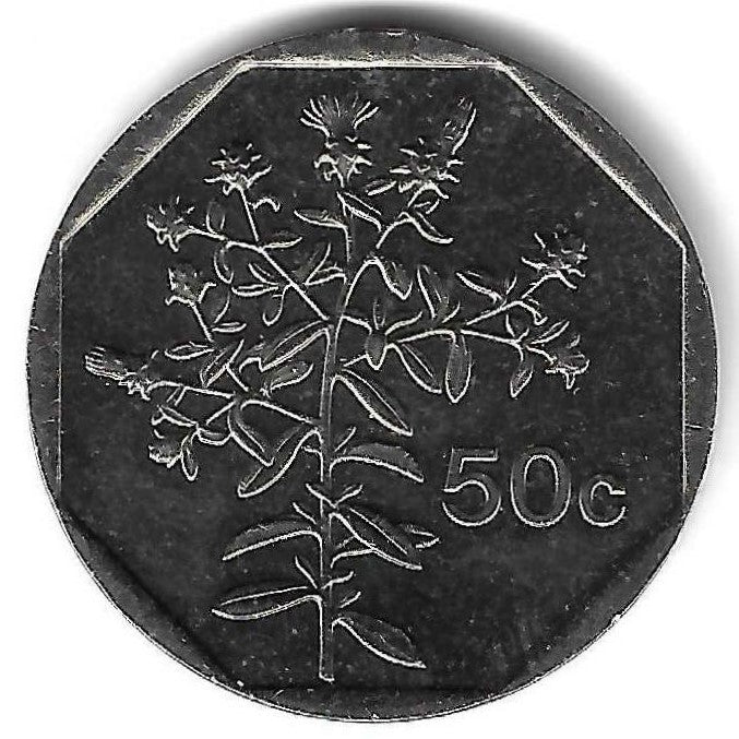 Malta - 50 Centimos 2001 (Km# 98)