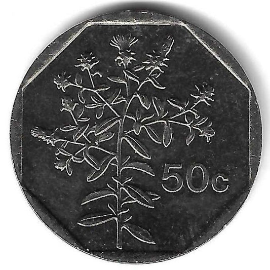 Malta - 50 Centimos 2001 (Km# 98)