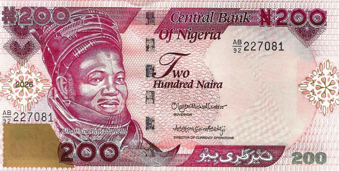 Nigéria - 200 Naira 2026 (# 47e)