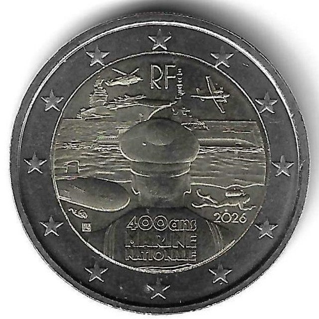 França - 2 Euro 2026 (Km# ..) Marinha Francesa