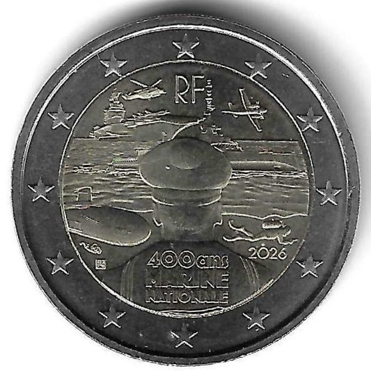 França - 2 Euro 2026 (Km# ..) Marinha Francesa