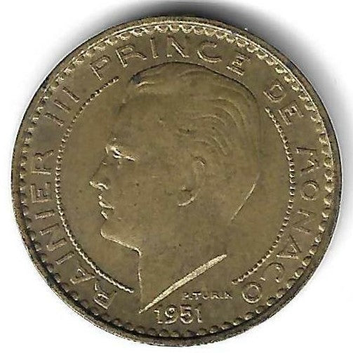Monaco - 10 Francos 1951 (Km# 130)