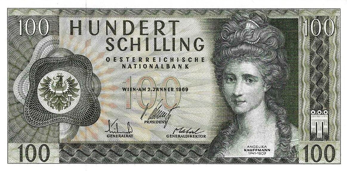 Austria - 100 Schillings 1969 (# 145)