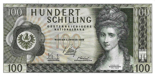 Austria - 100 Schillings 1969 (# 145)