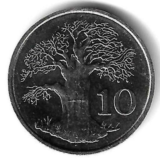 Zimbabwé - 10 Centimos 1999 (Km# 3)