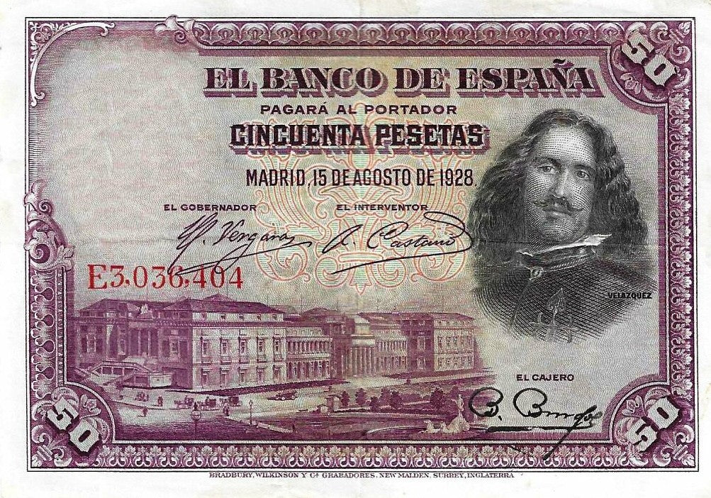 Espanha - 50 Pesetas 1928 (# 75b)