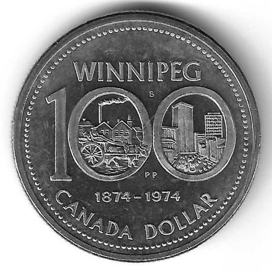 Canadá - 1 Dolar 1974 (Km# 88) Winnipeg
