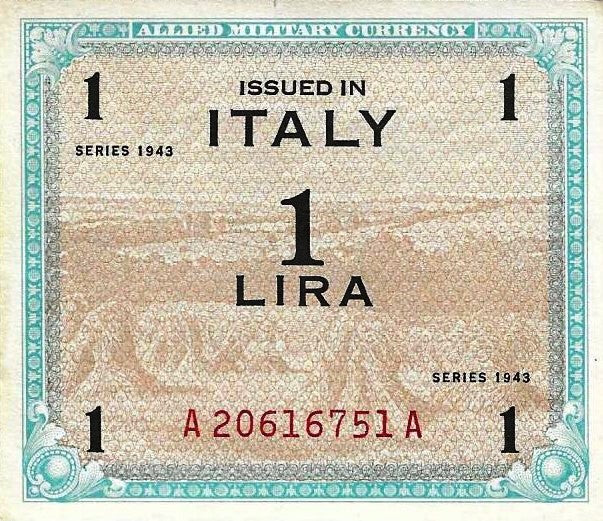 Itália  - 1 Lira 1943 (# M10b)