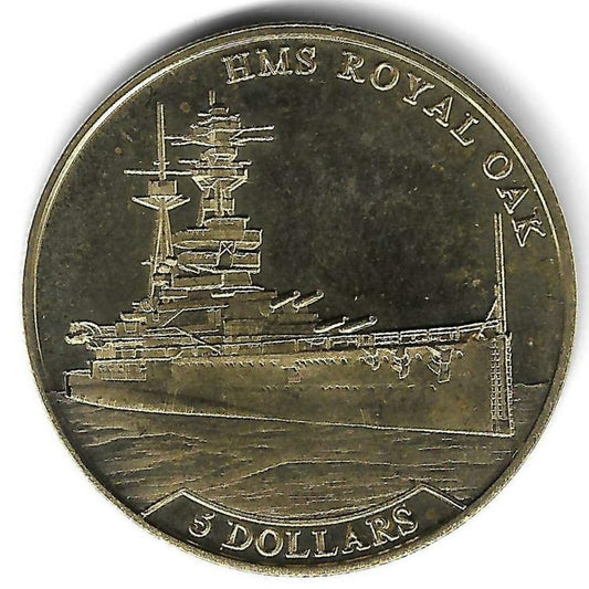 Nauru - 5 Dolares 2016 (Km# ..) Hms Royal Oak