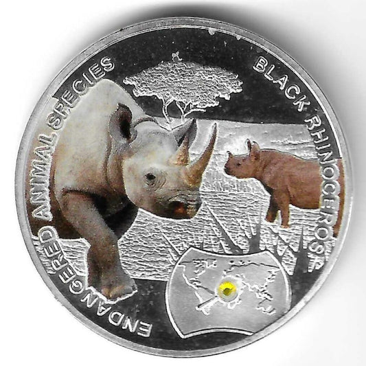 Zambia - 1000 Kwacha 2014 (Km# ..) Rinoceronte