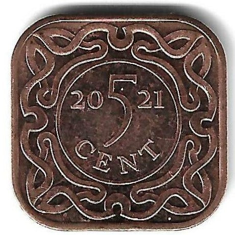 Suriname - 5 Centimos 2021 (Km# 12.1a
