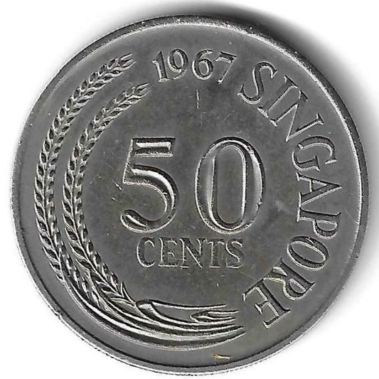 Singapura - 50 Centimos 1967 (Km# 5)