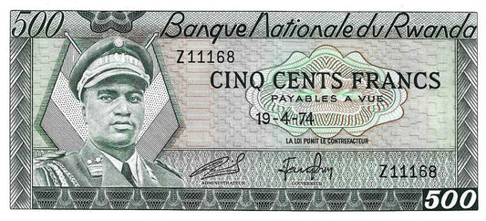 Ruanda - 500 Francos 1974 (# 11a)