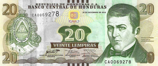 Honduras - 20 Lempiras 2016 (# 100)