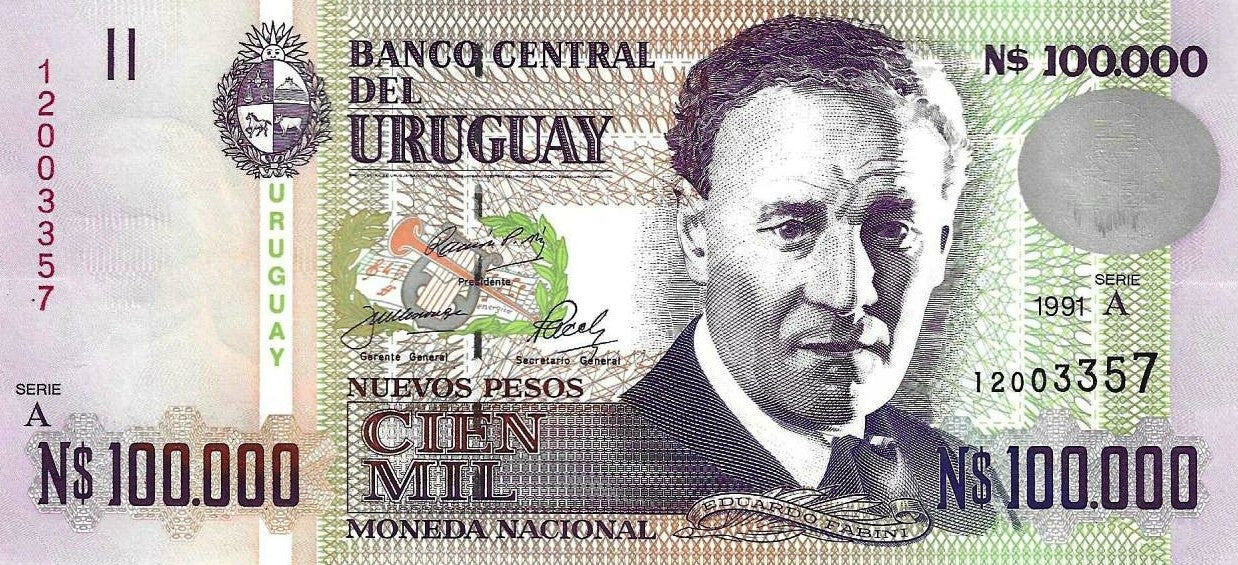 Uruguai - 100000 Novos Pesos 1991 (# 71)