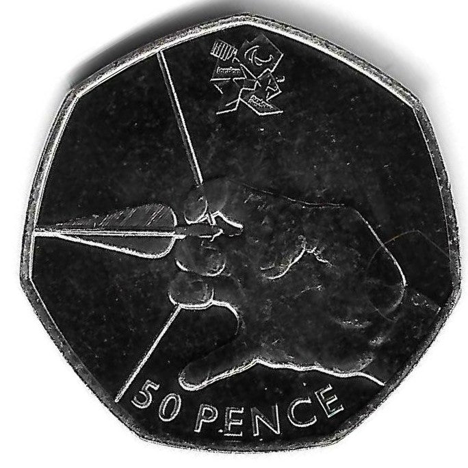 Inglaterra - 50 Pence 2011 (Km# 1167) Tiro c/Arco