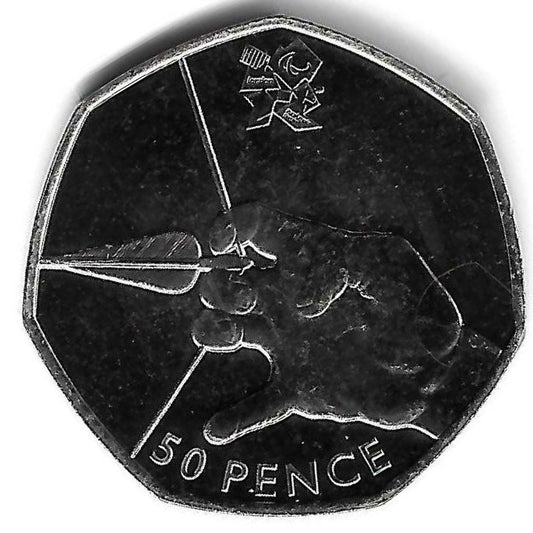Inglaterra - 50 Pence 2011 (Km# 1167) Tiro c/Arco