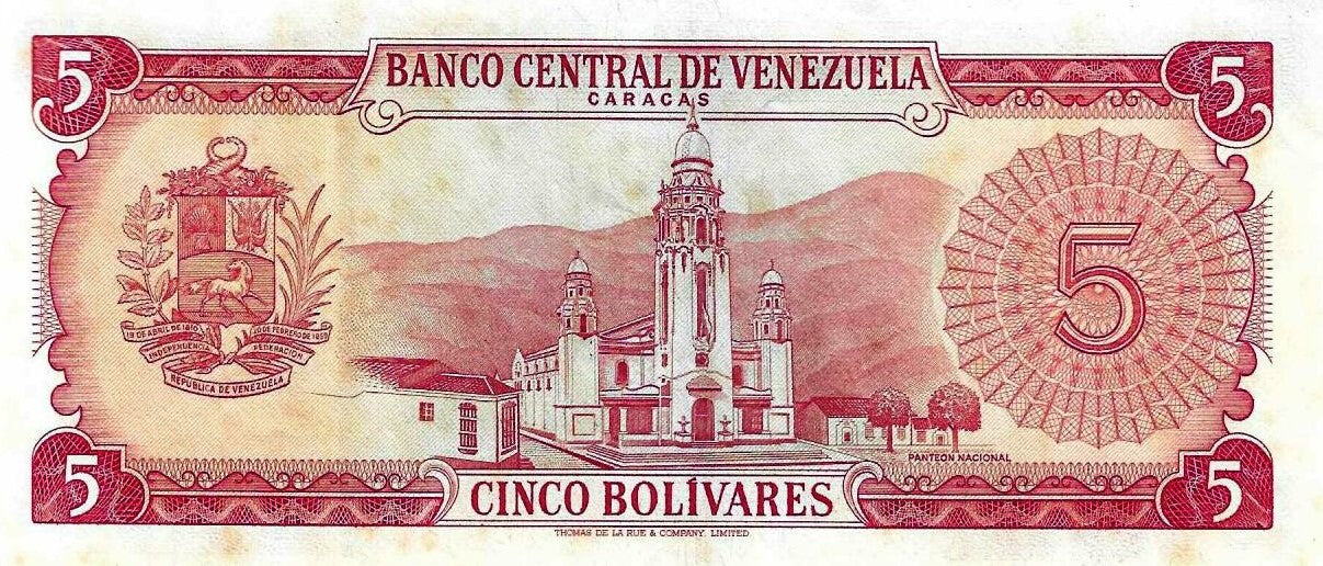 Venezuela - 5 Bolivares 1969 (# 50c)