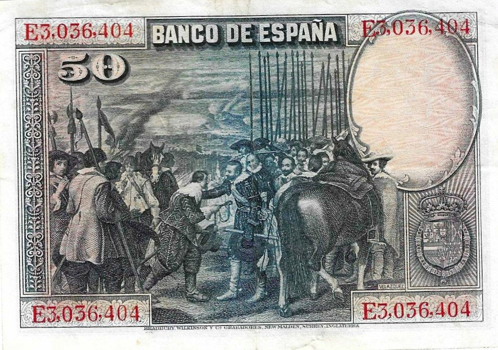 Espanha - 50 Pesetas 1928 (# 75b)