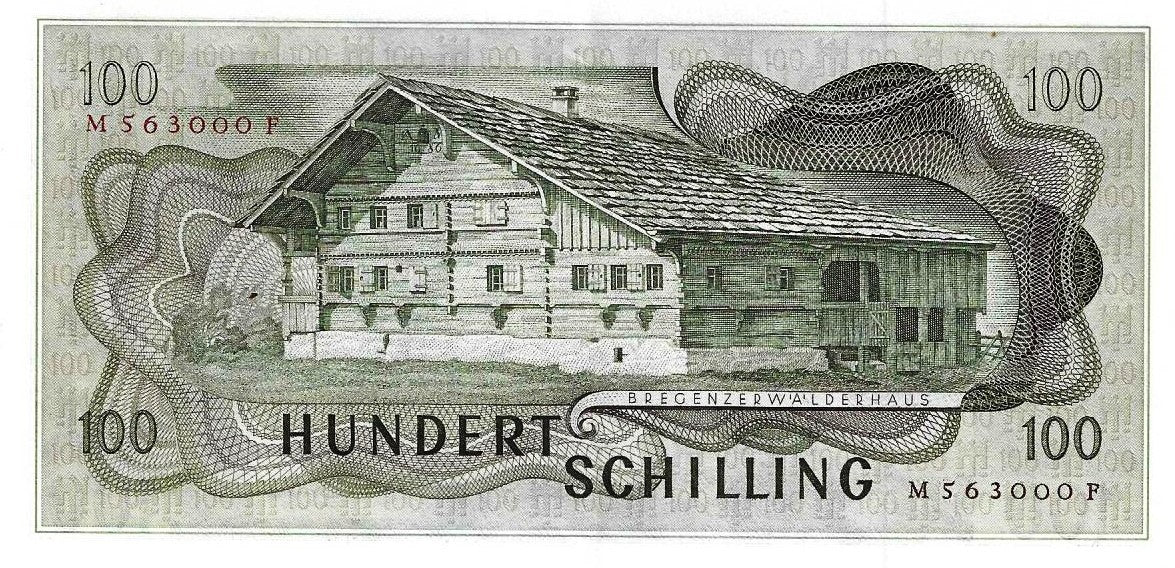 Austria - 100 Schillings 1969 (# 145)