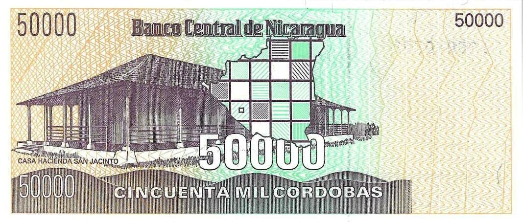 Nicaragua - 50000 Cordobas 1989 (# 161)