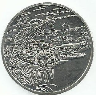 Serra Leoa - 1 Dolar 2005 (Km# 305) Crocodilo