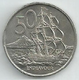 Nova Zelandia - 50 Centimos 1967 (Km# 37.1)