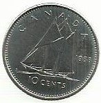 Canada - 10 Centimos 1988 (Km# 77)