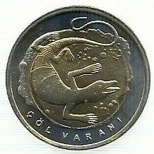 Turquia - 1 Lira 2015 (Km# ..) Reptil