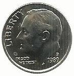 USA - 1 Dime 1989 (Km# 195a)