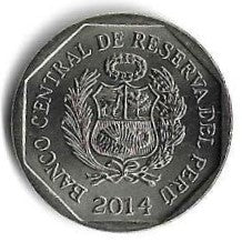 Peru - 1 Novo Sol 2014 (Km# 384) Catedral Lima